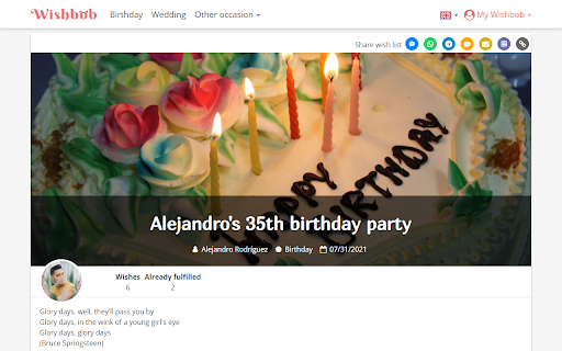 Wishbob - Your online wish list screenshot
