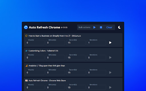Auto Refresh Chrome screenshot