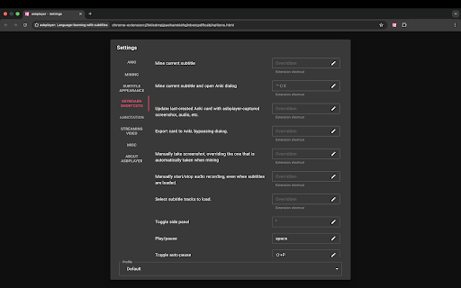 asbplayer: Language-learning with subtitles screenshot