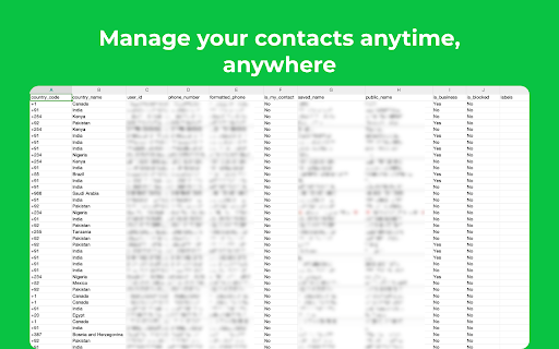 WhatsApp Contacts Exporter - ExtBoost screenshot