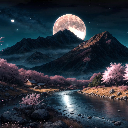 Moonlit sakura valley live wallpaper icon