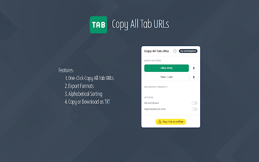 Copy All Tab URLs screenshot