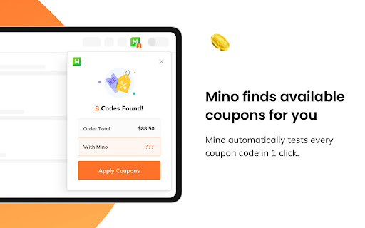 Mino: Automatic Coupons & Cash Back screenshot