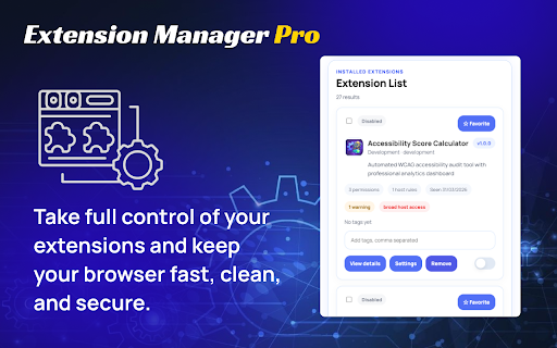 Extension Manager Pro screenshot
