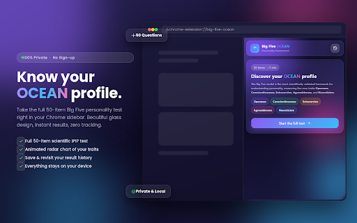 Big Five (OCEAN) Personality Test screenshot