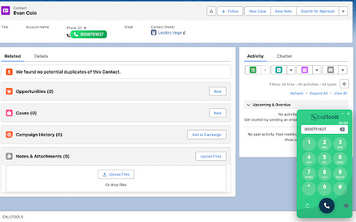 CallTools Click to Call Extension screenshot