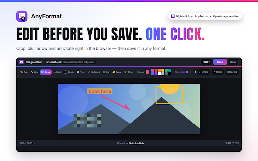 AnyFormat - Save Image as JPG, PNG, WebP, GIF, PDF screenshot