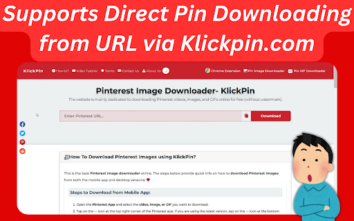 Pinterest Video Downloader - KlickPin screenshot