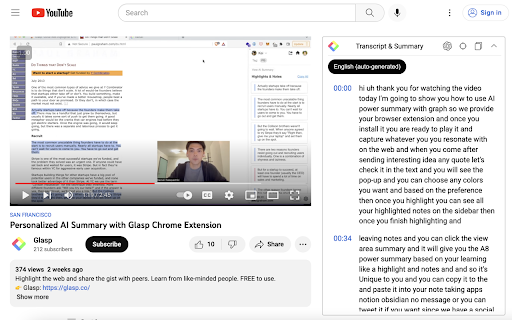 YouTube Summary with ChatGPT & Claude screenshot