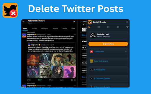 Delete X Tweets - Remove Twitter Posts screenshot