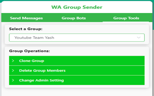 WA Group Sender screenshot