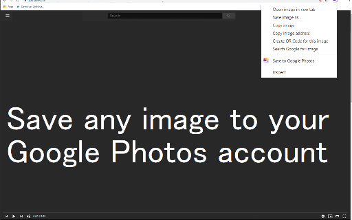 Save Image To Google Photos screenshot
