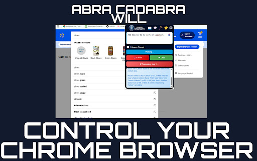 Abra Cadabra - AI Browser Control Agent screenshot