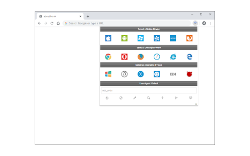 User-Agent Switcher screenshot