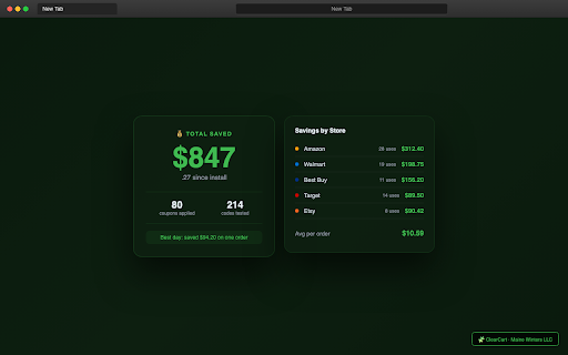 ClearCart - Coupons & Price Tracker screenshot