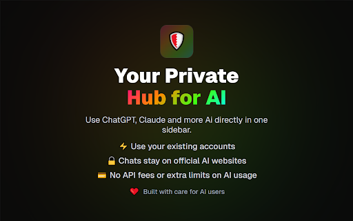 AiNBar - AI in Bar - Native AI Chats in Chrome Side Panel screenshot