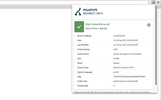Redirect Path screenshot
