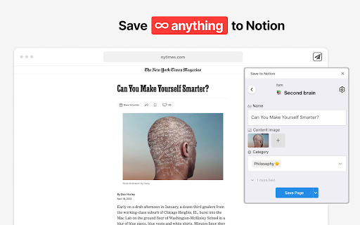 Save to Notion screenshot