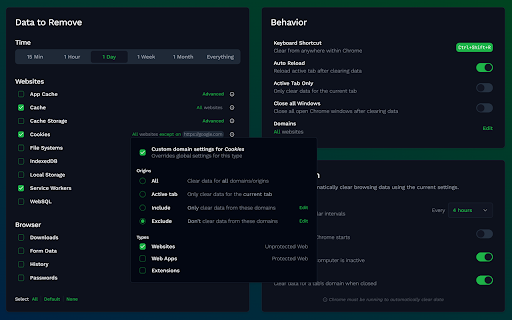 Clear Cache screenshot