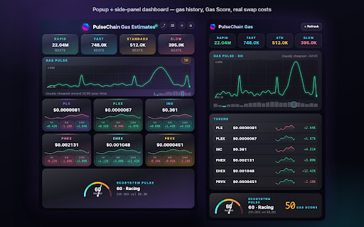 PulseChain Gas Estimates screenshot