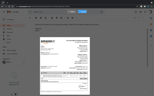 Zoho Expense screenshot