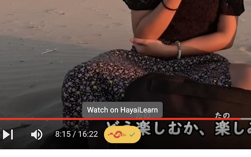 HayaiLearn: AI-powered Japanese Language Learning on Youtube & Netflix screenshot