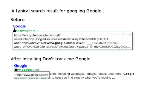 Don't track me Google screenshot