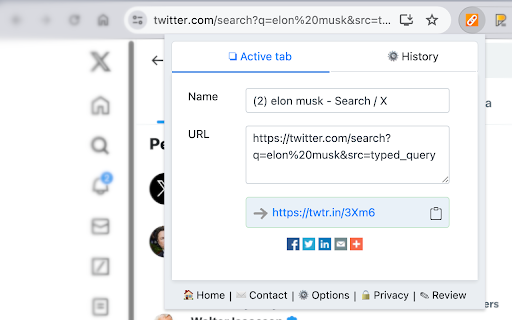 Firelinks URL Shortner screenshot