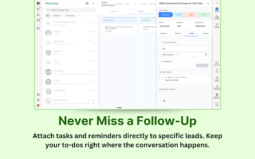 WhatsApp Business CRM with AI Agents - The Chat Quotient screenshot
