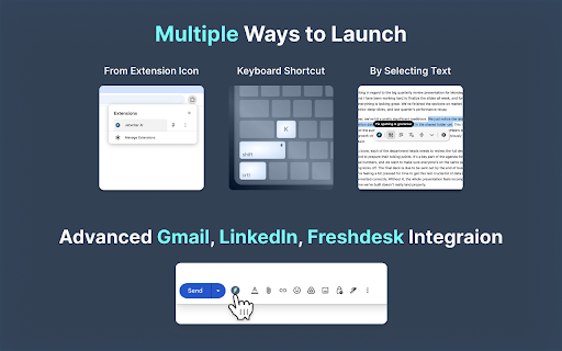 Jetwriter AI: Reply Emails, Ask Page, Summarize, Fix Grammar, and More screenshot