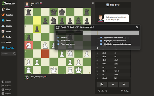 Chess Eval Extension screenshot