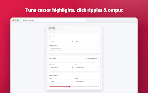 ReelCap – Web Demo Screen Recorder screenshot