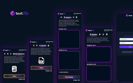 TextFlip: ChatGPT Rewriter, AI Humanizer, Chat PDF and Summarizer screenshot