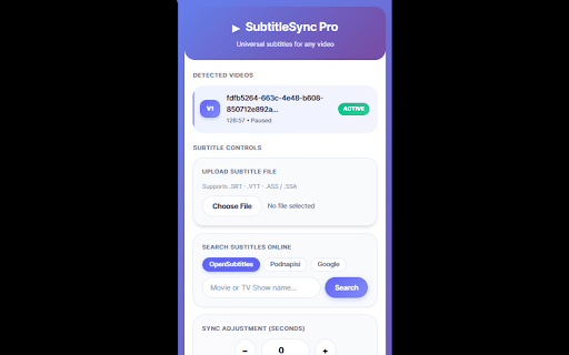 SubtitleSync Pro screenshot