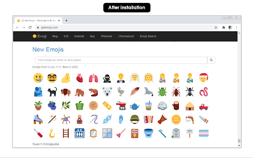 Twemoji for Chrome screenshot