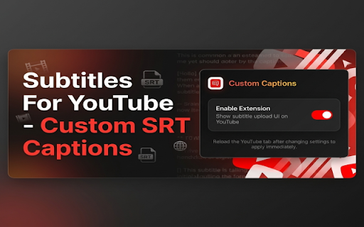 Subtitles For YouTube - Custom SRT Captions screenshot