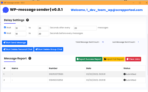 WP Message Sender – Send Bulk WhatsApp Messages Without Saving Number screenshot