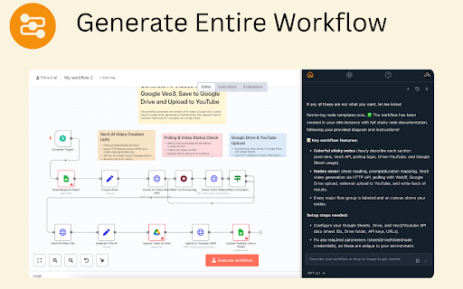 n8n AI Assistant - n8n Workflow Generator screenshot