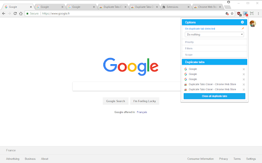 Duplicate Tabs Closer (Monika [Peuj]) screenshot