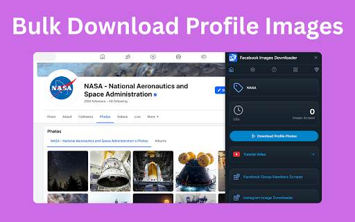 Facebook Images Downloader screenshot