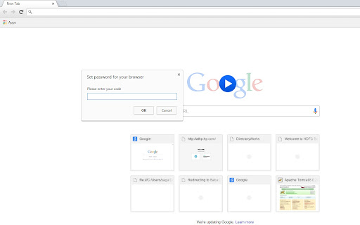 Set password for your browser ( chrome lock ) screenshot
