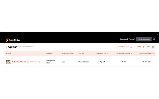 Datapinter screenshot
