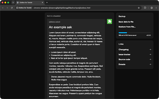 Outbox for Tumblr screenshot