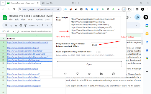MultiURLs - open multiple urls at once screenshot