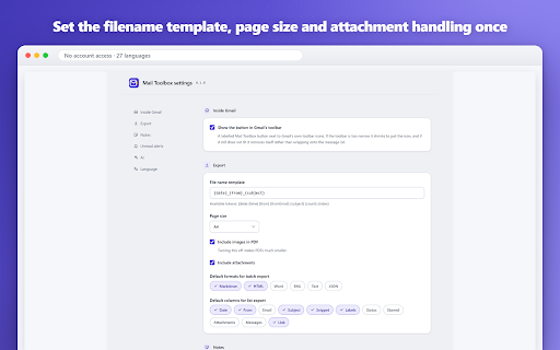 Mail Toolbox for Gmail™ screenshot