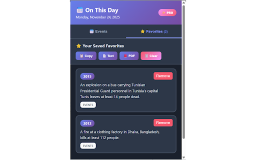 On This Day - Historic Events Pro screenshot