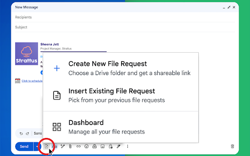 Email File Request by cloudHQ screenshot