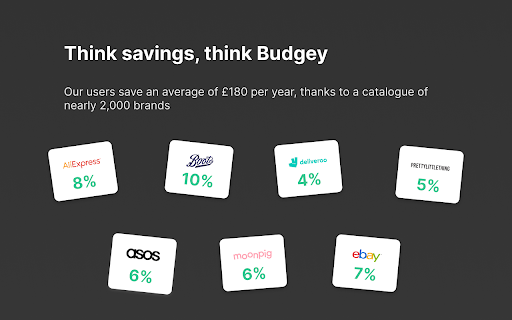 Budgey - Cashback & Promo Codes screenshot