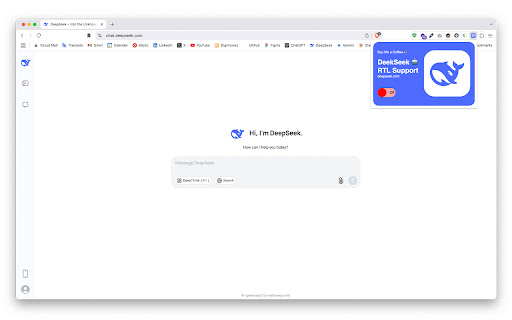 DeepSeek RTL Support (Farsi/Arabic) screenshot