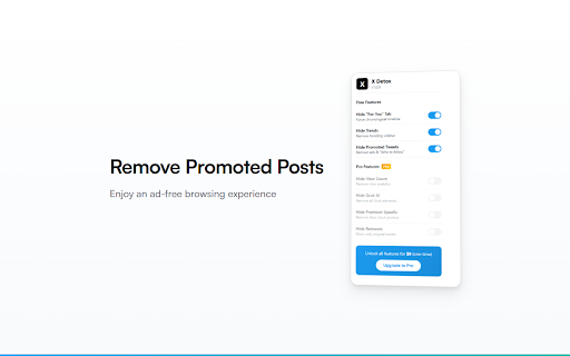 X/Twitter Feed Cleaner - XDetox screenshot